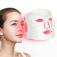 DUIUP Red Light Therapy for Face, Led Face Mask with 7 Light Colors, Near-Infrared Red Light, Brightens Skin, Wrinkle Reduce, Acne Treatment, Rechargeable Skin Improvement Device with 5/10/15min Timer
